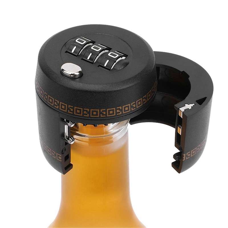 Plastic Wine Bottle Lock Secret for Wine Stopper Bottle Cap with Password Bar Wine Accessories Gifts
