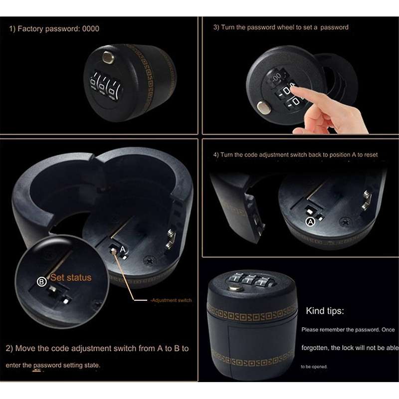 Plastic Wine Bottle Lock Secret for Wine Stopper Bottle Cap with Password Bar Wine Accessories Gifts