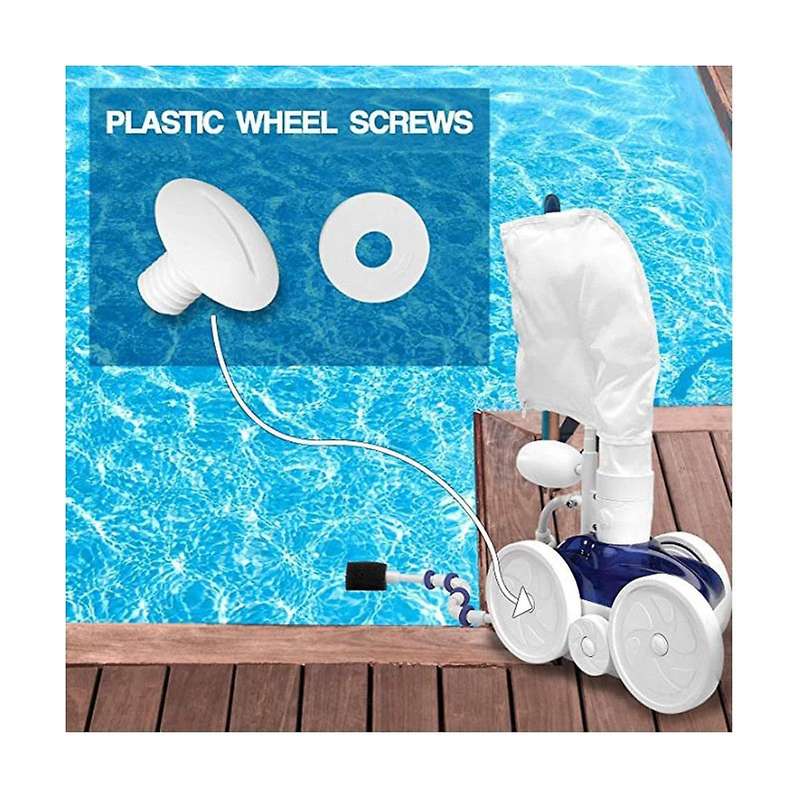Plastic Wheel Screws (Pack of 6 Screws) for Pool Cleaner 180/280 with Extra 6 PCS Washers Pool Clea