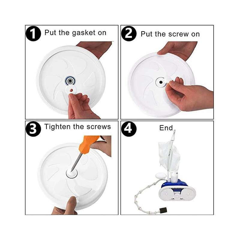 Plastic Wheel Screws (Pack of 6 Screws) for Pool Cleaner 180/280 with Extra 6 PCS Washers Pool Clea