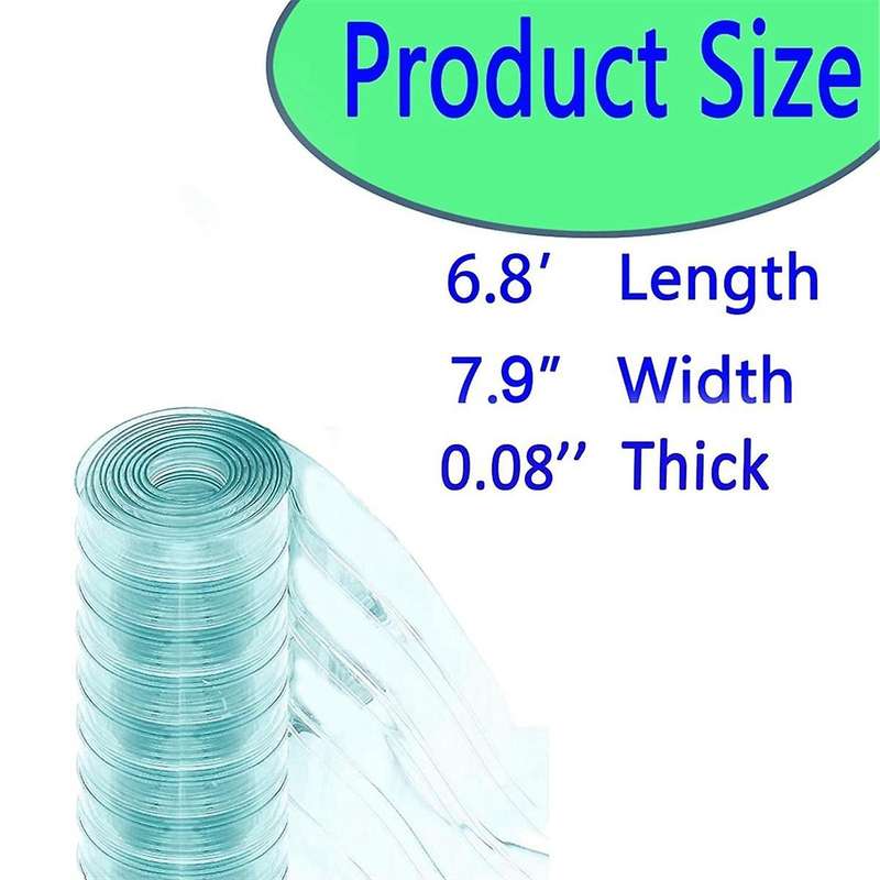 Plastic Vinyl Replacement Strip Curtain-door,6.8in L X 7.5in W X 0.08in Thick,clear Waterproof Pvc f