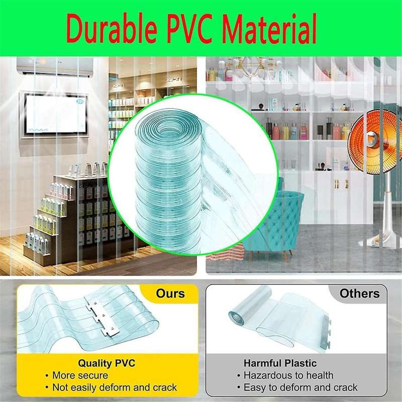 Plastic Vinyl Replacement Strip Curtain-door,6.8in L X 7.5in W X 0.08in Thick,clear Waterproof Pvc f
