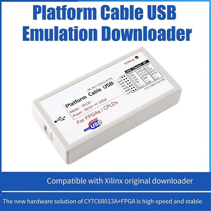 Platform Cable USB Programmer Downloader for In-Circuit Configuration and Programming of All Xilinx