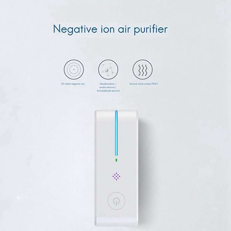 Plug in Air Purifier for Home Cleaner Small Air Ionizer to Remove Smoke Portable Deodorizer Air Fres