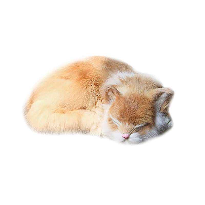Plush Simulation Toy Cute Real Hair Hair Accessories Sleeping Animal Photography Props Children's O