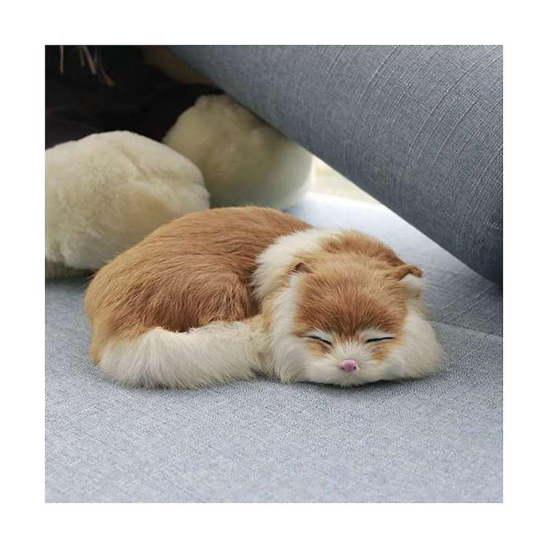 Plush Simulation Toy Cute Real Hair Hair Accessories Sleeping Animal Photography Props Children's O