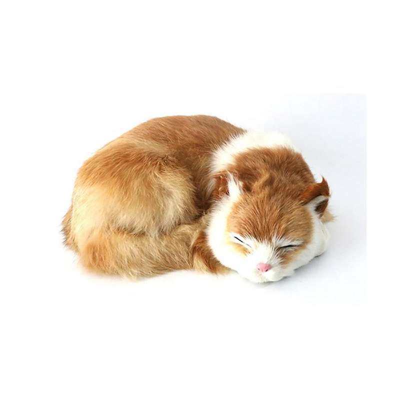 Plush Simulation Toy Cute Real Hair Hair Accessories Sleeping Animal Photography Props Children's O