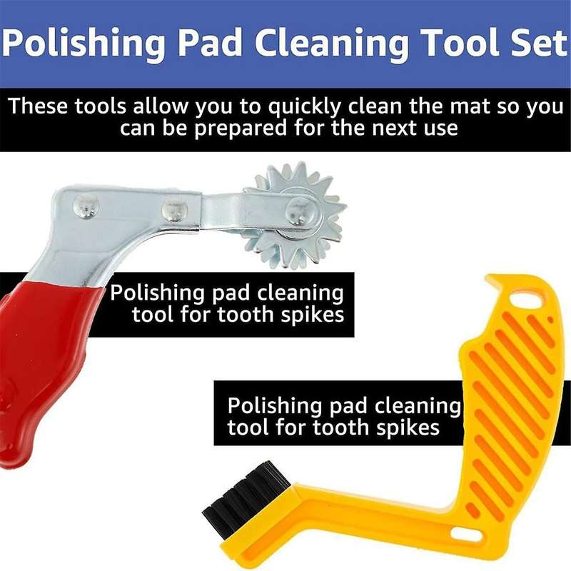 Polishing Pad Conditioning Brush with Ergonomic Handle Polishing Spur Tool Set, for Buffing Pads an
