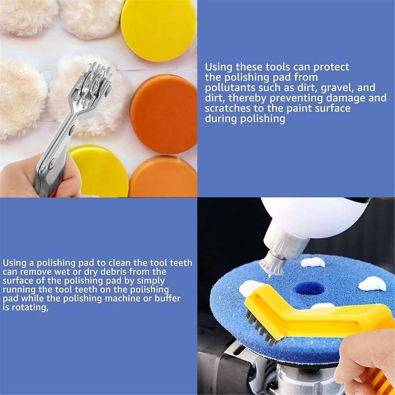 Polishing Pad Conditioning Brush with Ergonomic Handle Polishing Spur Tool Set, for Buffing Pads an