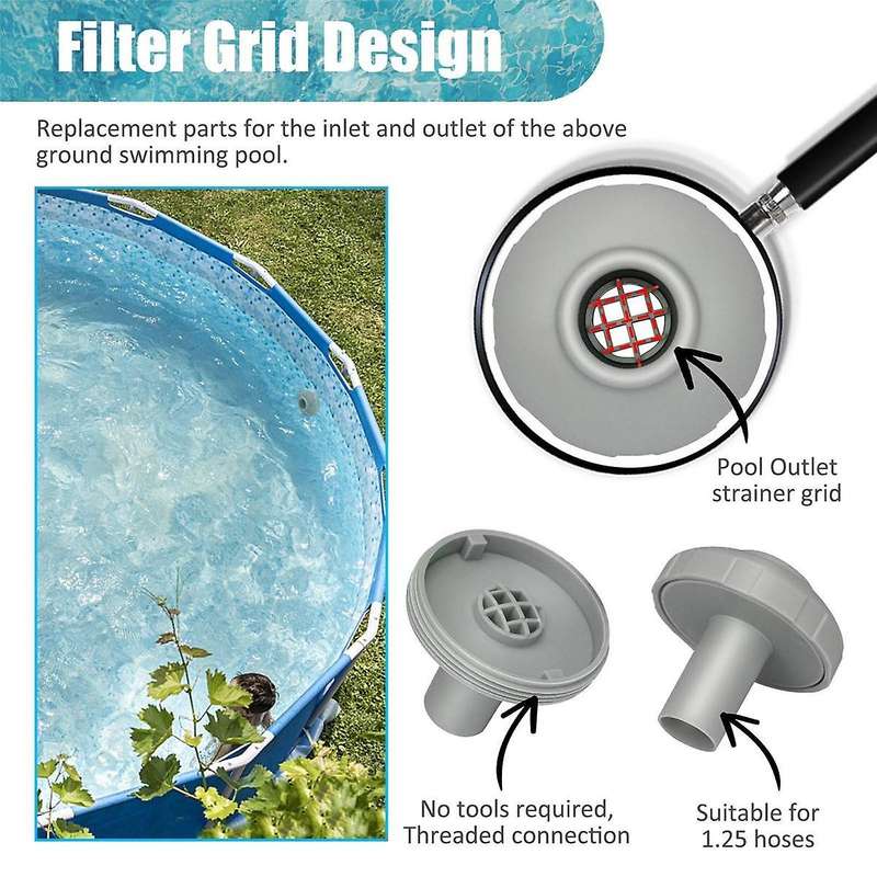 Pool Adapter for Intexs Surface Skimmer Wall Mount Hose Adaptor Swimming Pool Connector Outdoor Poo