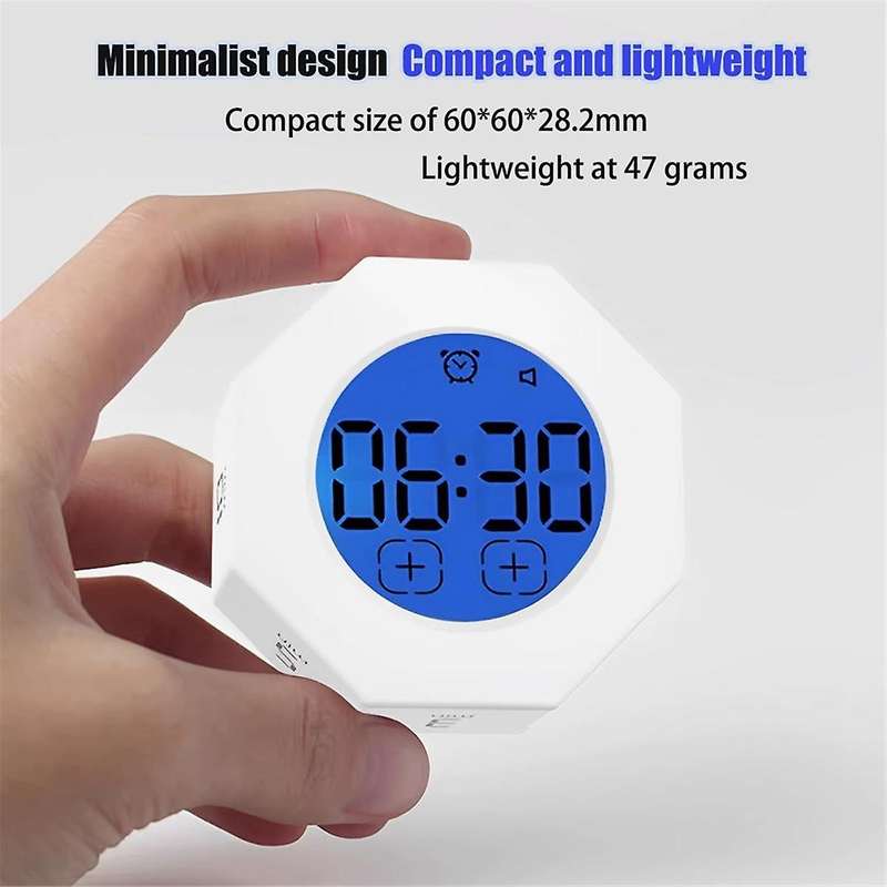 Pomodoro Timer, Productivity Timer Square, Octagonal Gravitational Flip Focus Timer,Mute & Adjustabl