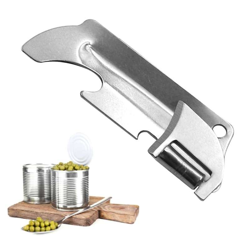 Polished Stainless Steel Can Opener Foldable Easy and Manual Strong Practicality for Drinks Wine Fol
