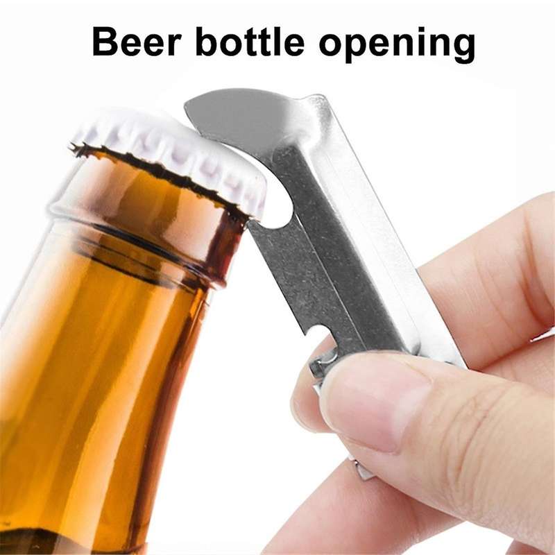 Polished Stainless Steel Can Opener Foldable Easy and Manual Strong Practicality for Drinks Wine Fol