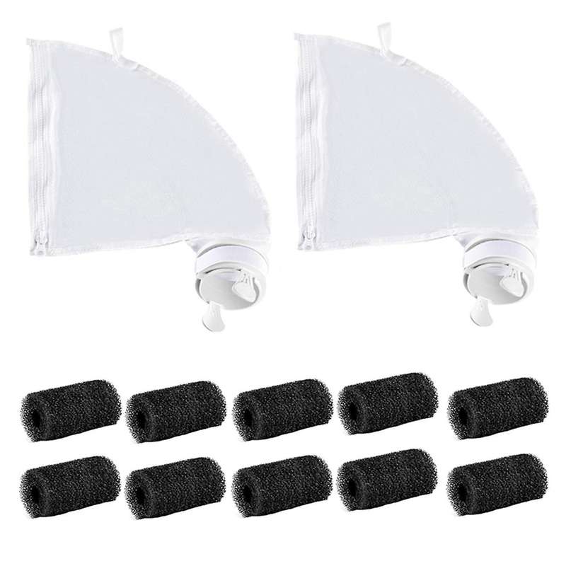 Pool Cleaner Kit for 280 480, 2Pcs All Purpose Bag with Zipper Closure Replacement Mesh Bag and 10Pc