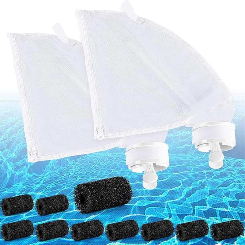 Pool Cleaner Kit for 280 480, 2Pcs All Purpose Bag with Zipper Closure Replacement Mesh Bag and 10Pc