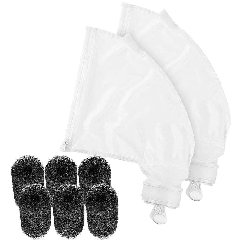 Pool Cleaner Parts 2 All Purpose Filter Bag for 280 480, with 6 Pcs Sweep Tail Scrubber Replacement