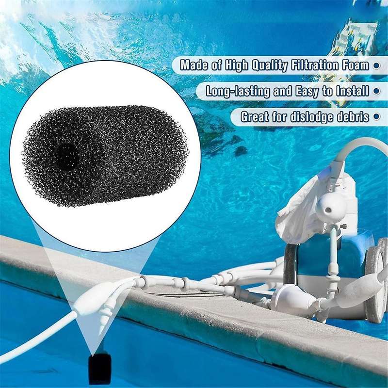 Pool Cleaner Parts 2 All Purpose Filter Bag for 280 480, with 6 Pcs Sweep Tail Scrubber Replacement
