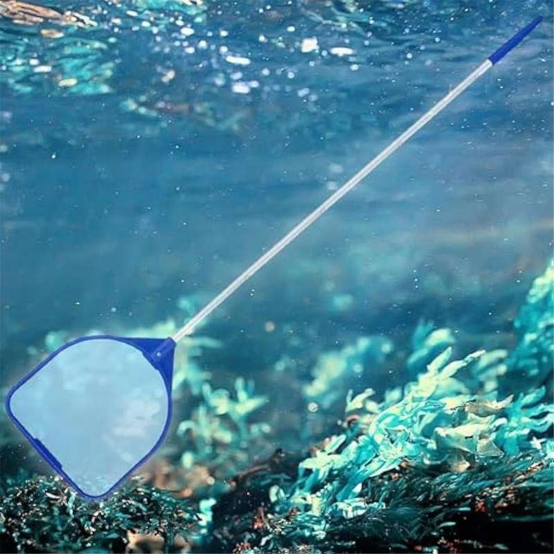 Pool Cleaner, Portable Handheld Cleaning Tool with 5 Connecting Rods, Heavy Duty Pool Skimmer, Easy