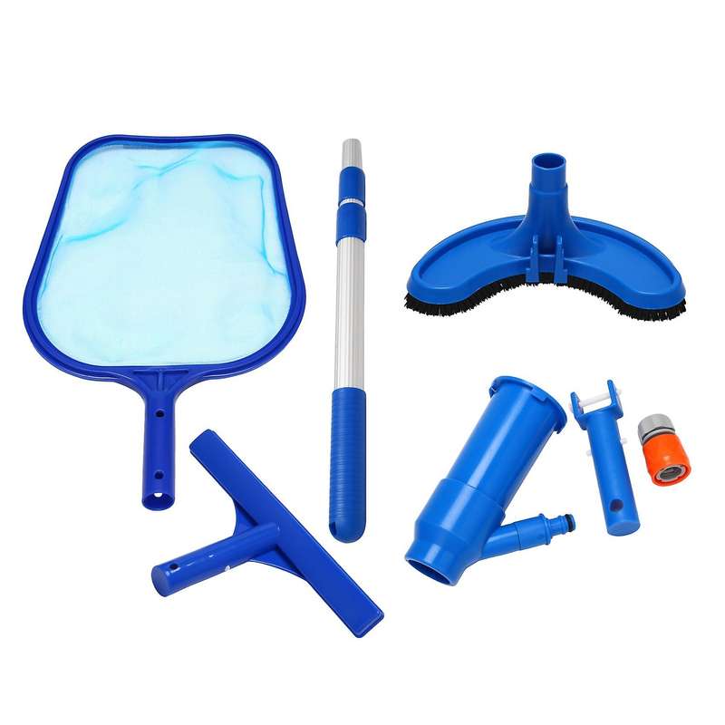 Pool Cleaning Kit Pool Vacuum Cleaner Skimmer Net with Fine Mesh Netting Cleaning Tool for Above Gro