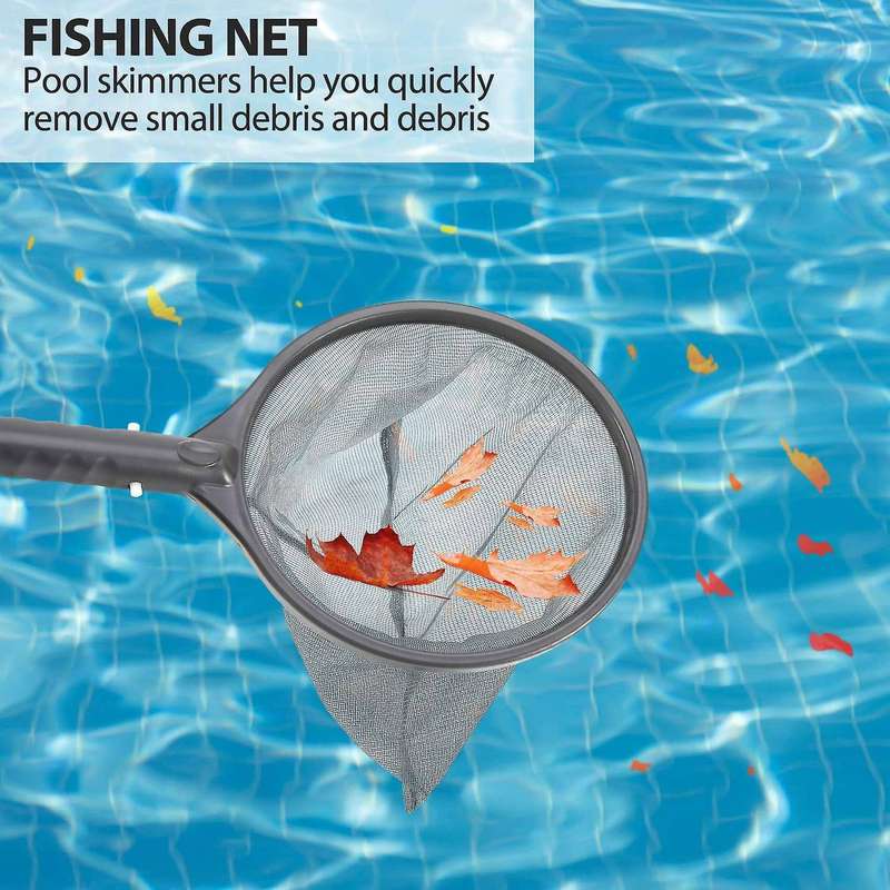 Pool Cleaning Kit, Pond Maintenance Kit Swimming Pool Accessories with Leaf Skimmer Net & Glove for