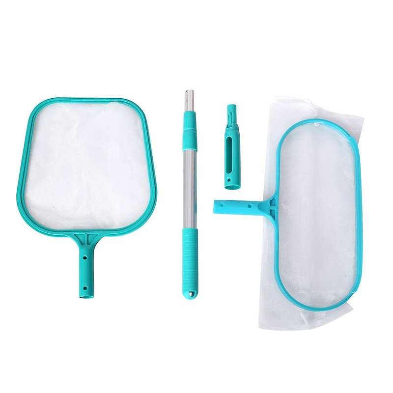 Pool Leaf Skimmer Net,with 3 Sections Telescopic Pole&fine Mesh Pool Net,pool Cleaning Tool for Rem