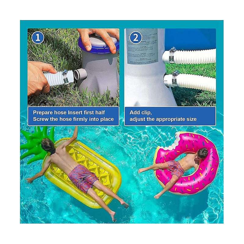 Pool Hoses for Above Ground Pools, Filter Pump Hose Compatible for Pump Model 607,637 Bundled With