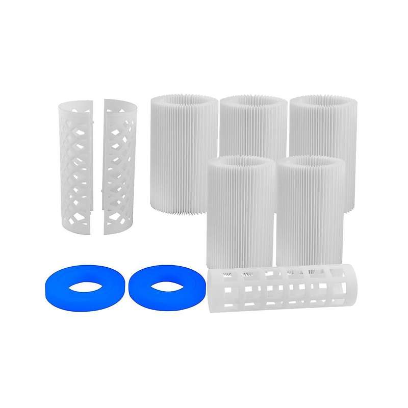 Pool Filter Replacement Cartridges with Filter Paper for Type A /c Water Pump(1 Rack 5 Filter Cotton