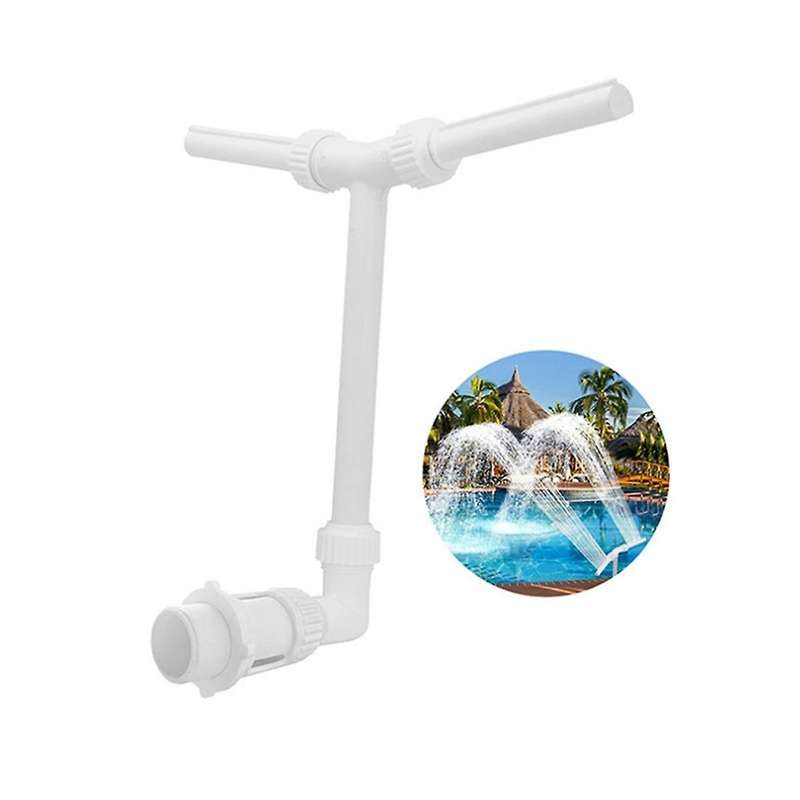 Pool Fountain Adjustable Dual Jet Swimming Pool Waterfall Fountain, Ground and Underground Pool Acc