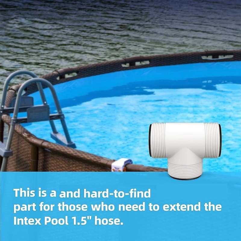 Pool Hose T Splitter Pump 1.5 Inch Pool Hose Extender for & Above Ground Pool Hose Connector Parts