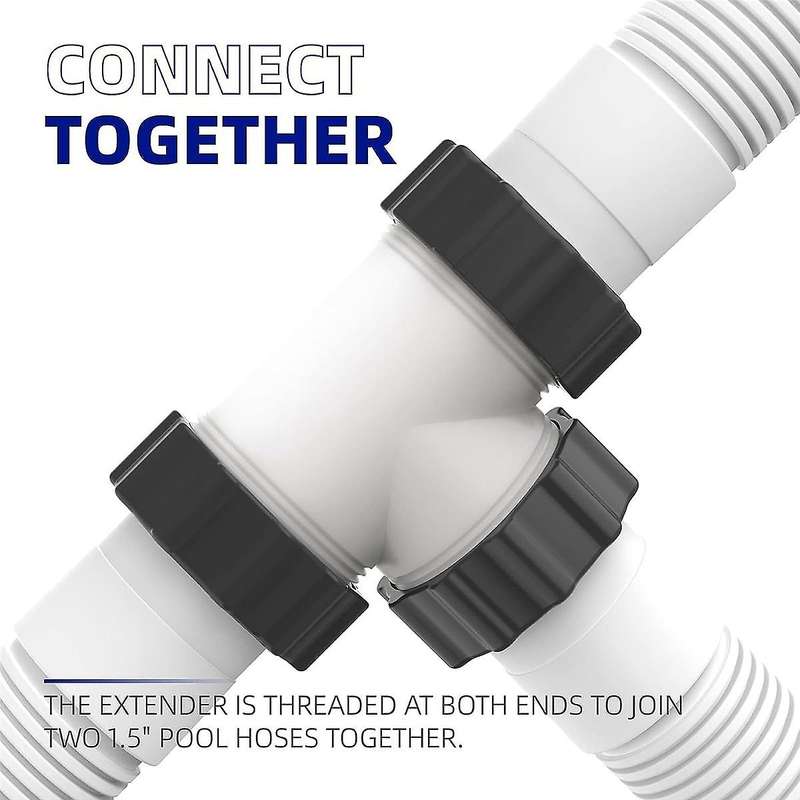 Pool Hose T Splitter Pump 1.5 Inch Pool Hose Extender for & Above Ground Pool Hose Connector Parts