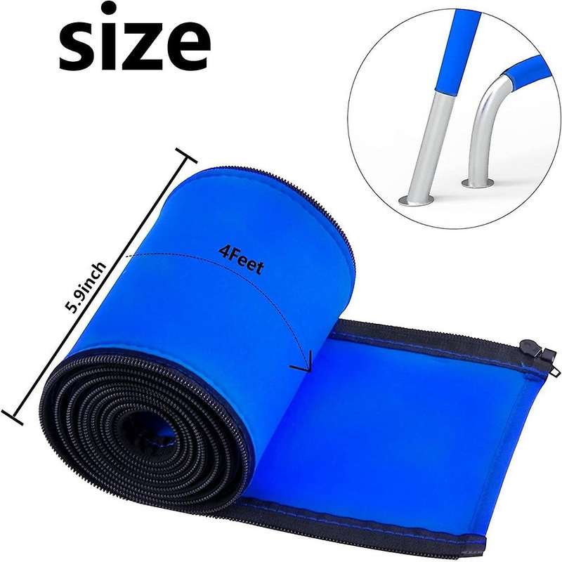 Pool Railing Covers-4 Feet Zippered Swimming Pool Handrail Covers-Hand Grip Rail Slip Cover for Pool