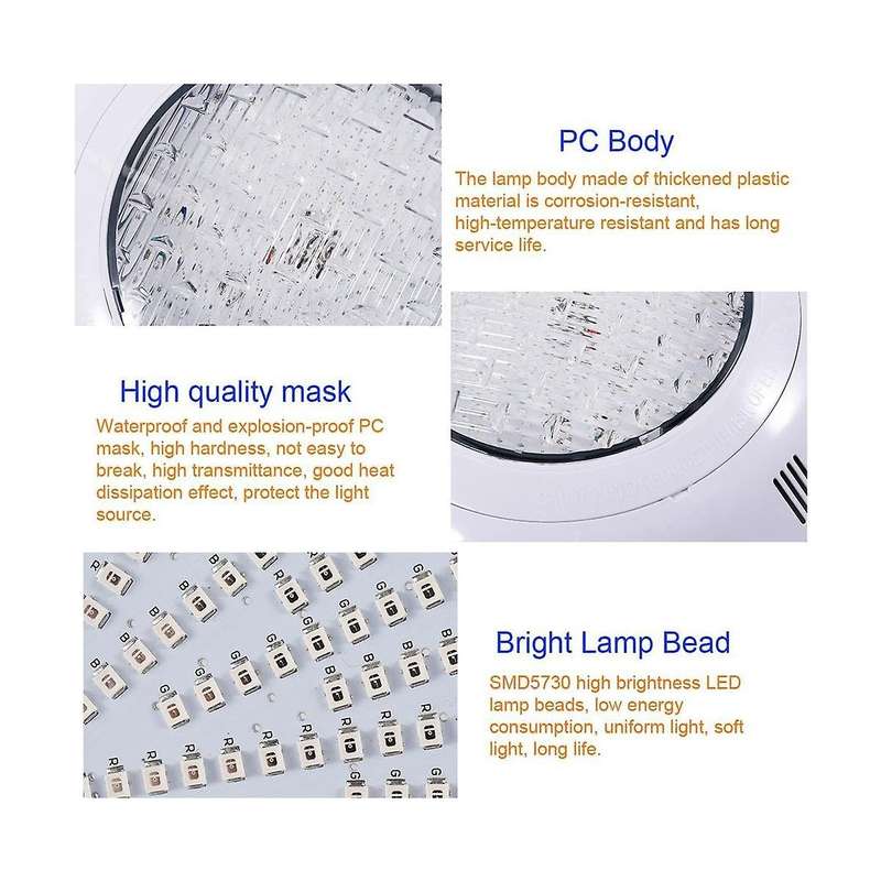 Pool Light 35w Swimming Pool Light with Remote Controller Rgb Multi Color Outdoor Led Underwater Ip