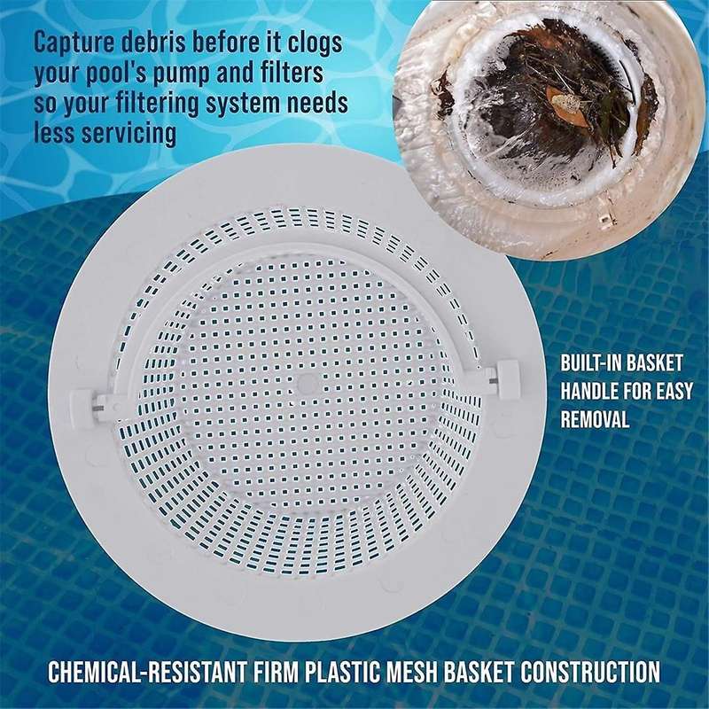 Pool Skimmer Filter Basket Cleaning Accessories Wall Drain Accessories Handle Filter Basket