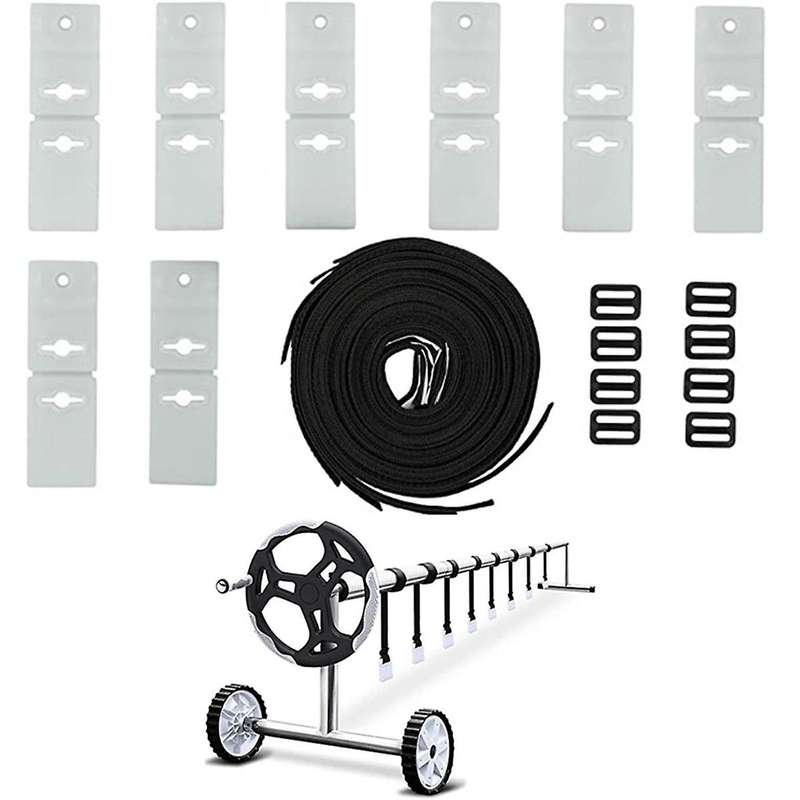 Pool Ruler Solar Cover Reel Attachment Kit Pool Cover Tightening Straps for Inground Swimming Pools