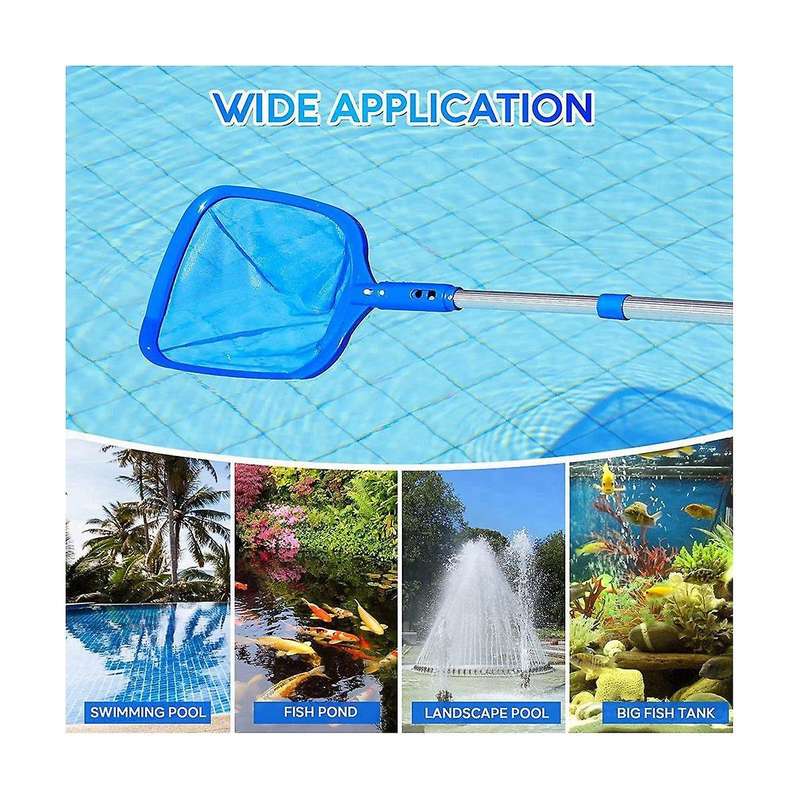 Pool Skimmer Pool Net with 3 Section Pole,pool Skimmer Net with Fine Mesh Net,telescopic Pole,ultra