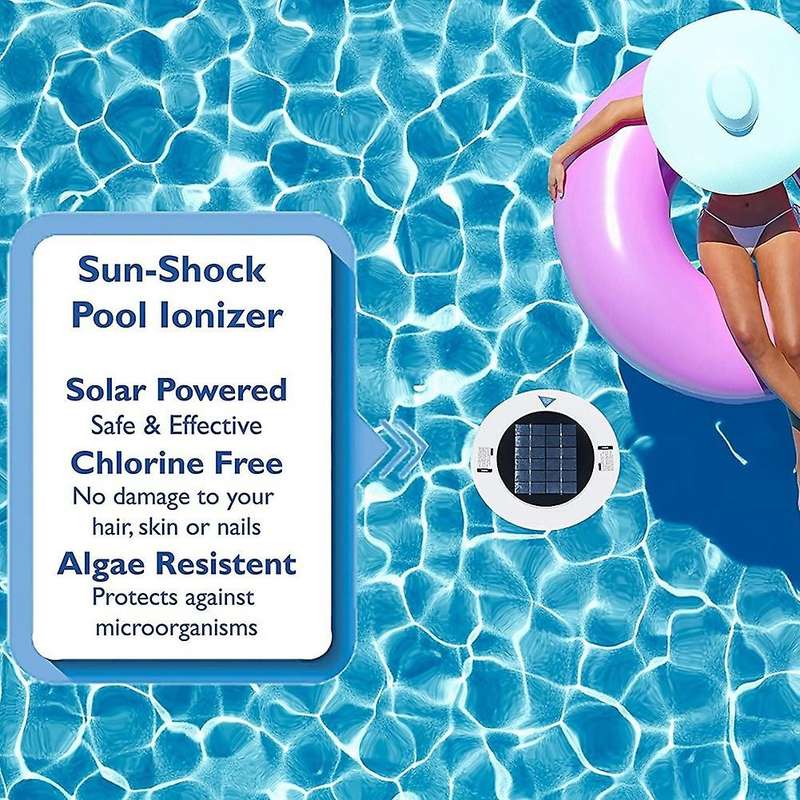 Pool Solar Ionizer Swimming Pool Cleaning Tool Water Algae Inhibition and Disinfection Water Purifie