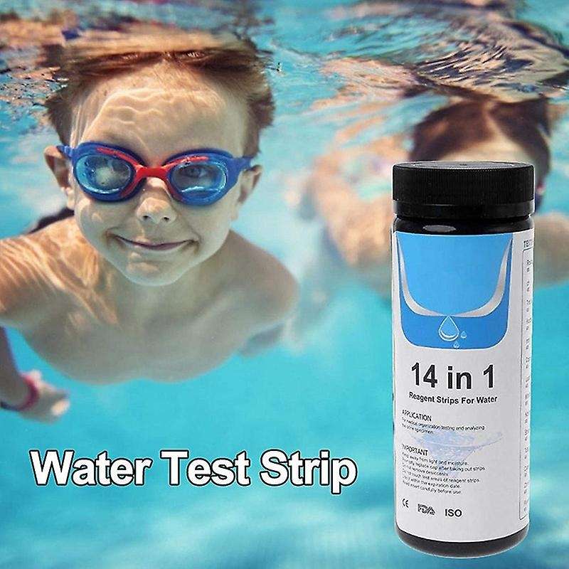 Pool Test Strips 14 In1 Drinking Water Test Strip Water Test Simple and Fast Hardness Test PH Bromin