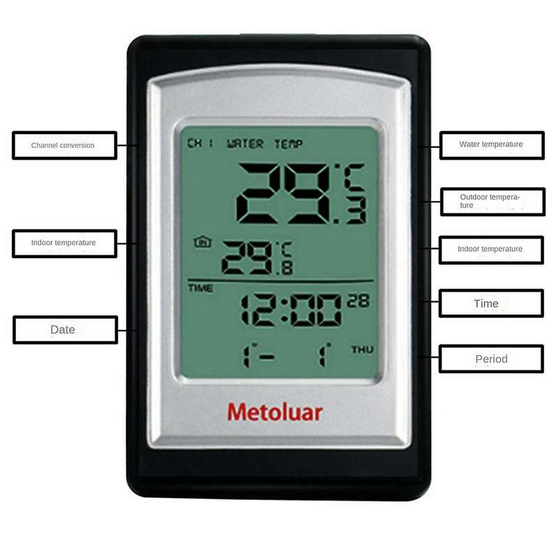 Pool Thermometer Floating Easy Read Solar Powered Indoor Thermometer Water Temperature Gauge with In