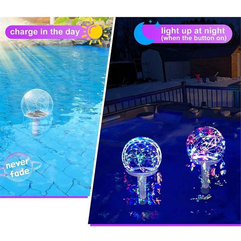 Pool Thermometer Floating Pool Thermometer with LED Floating Light for Outdoor and Indoor Swimming P