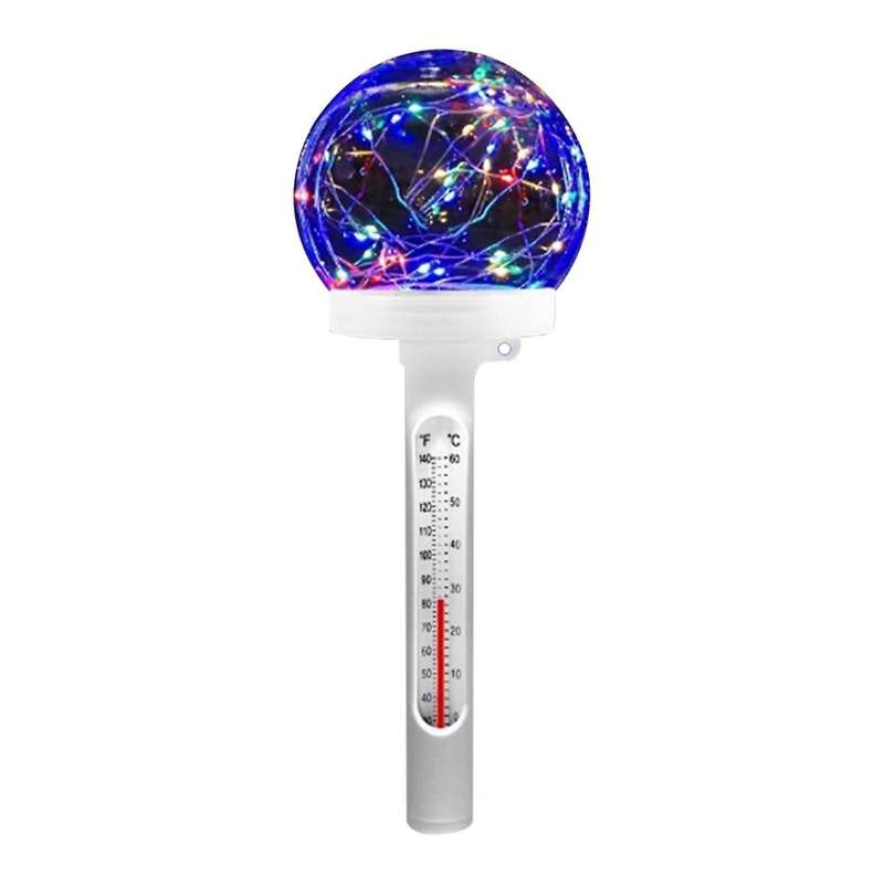 Pool Thermometer Floating Pool Thermometer with LED Floating Light for Outdoor and Indoor Swimming P