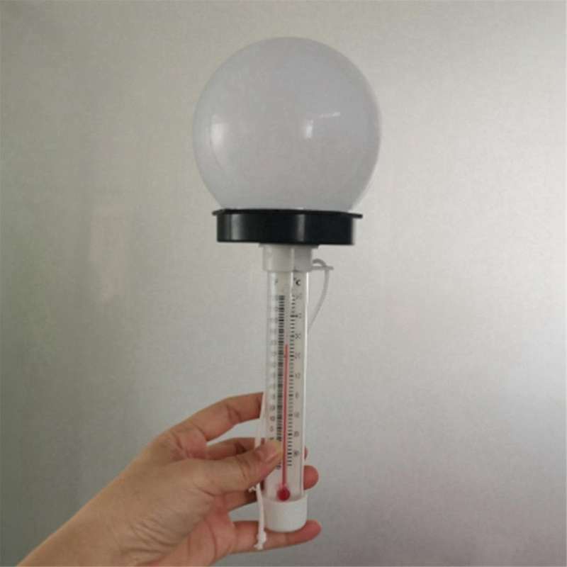 Pool Thermometer Floating Pool Thermometer with Solar Powered LED Light for Pool Pond Spa Hot Tub Wa