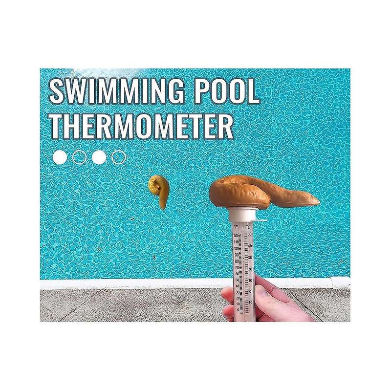 Poop Summer Swimming Pool Thermometer ,funny Pool Thermometer Floating Poop Prank Pool and Hot Tub
