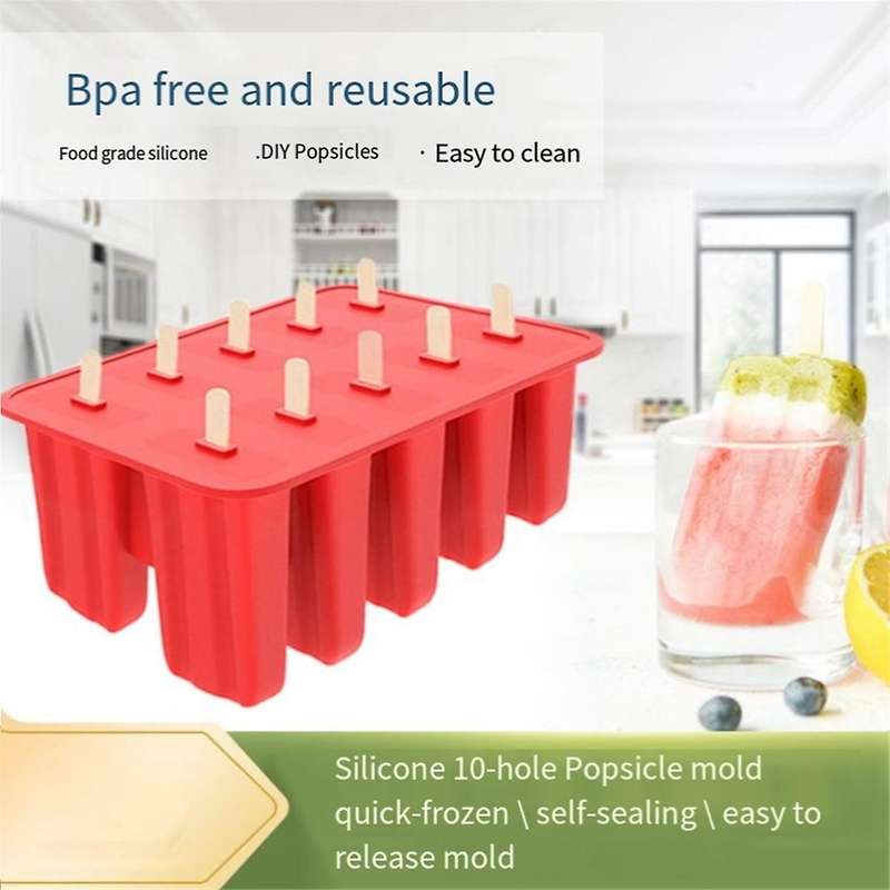 Popsicle Silicone Mold Food Grade Homemade Kitchen Silicone Popsicle Mold Freeze Ice Cream Machine