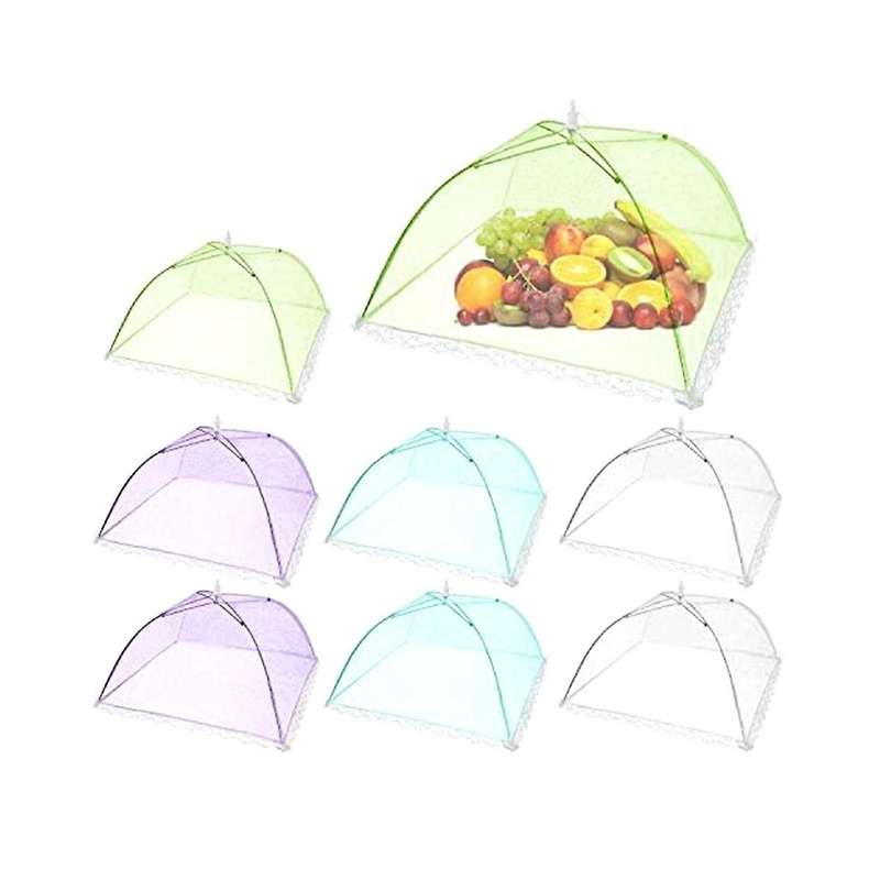 Pop-up Mesh Screen Tent Umbrella,8 Pack Colored Food Cover Net for Outdoors,parties Picnics, Reusabl