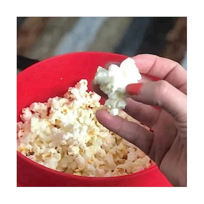 Popcorn Popper with Lids - Silicone Popcorn Maker Collapsible Popcorn Bowls Popcorn Container