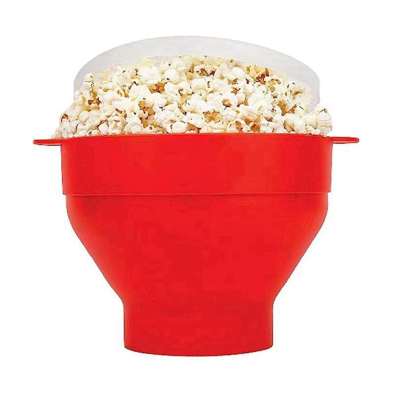 Popcorn Popper with Lids - Silicone Popcorn Maker Collapsible Popcorn Bowls Popcorn Container