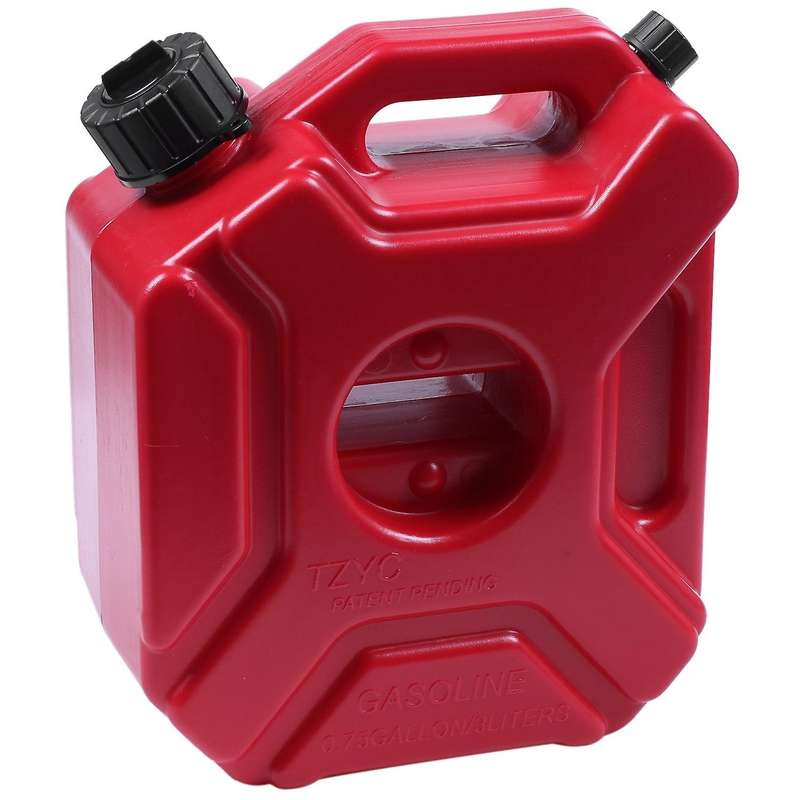 Portable 3L Fuel Tank Red Gas Cans Spare Petrol Plastic Tanks Mount Motorcycle Gasoline Oil Containe