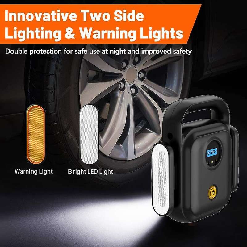 Portable 150PSI Car Tire Inflator Digital Screen with LED Light DC12V Pump for Car with Auto/Shut Of