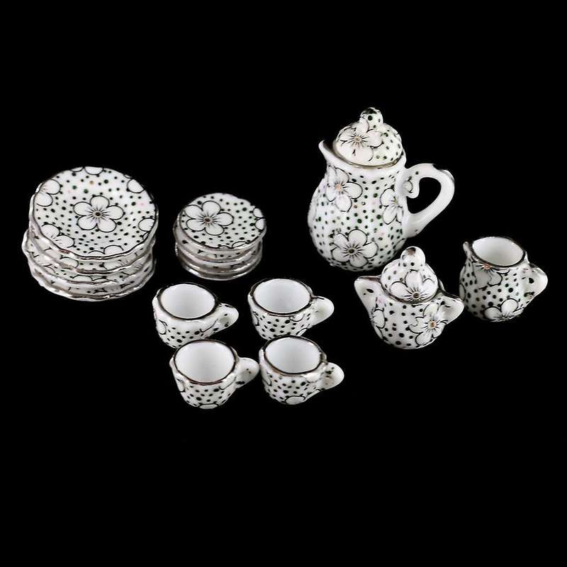 Porcelain tea set Eating Utensils 15pzs Daisy Pattern