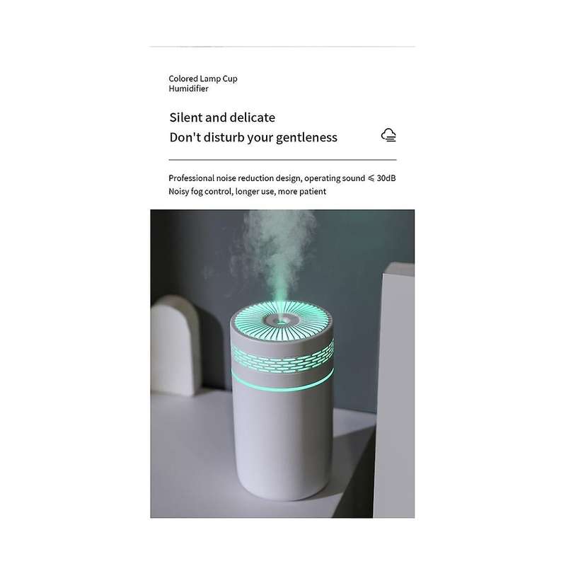 Portable 250Ml Air Humidifier Aromatherapy Humidificador for Home Car USB Sprayer with LED Color Nig